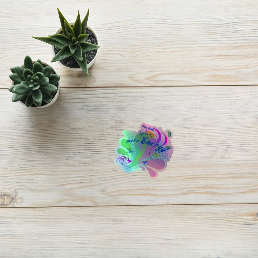 Sticker gives me energy droplets design with hummingbirds product image (10)