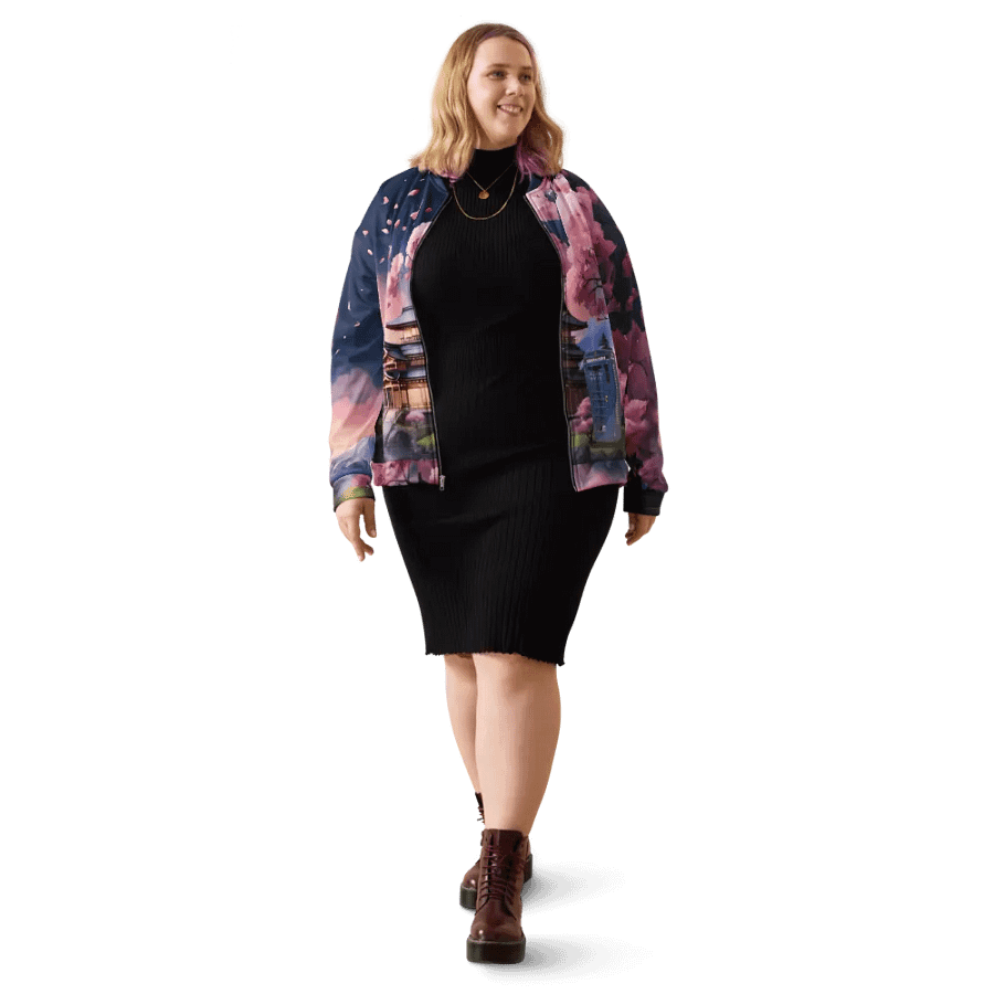 Dr Who Tardis in Japan All Over Print Bomber Jacket product image (3)