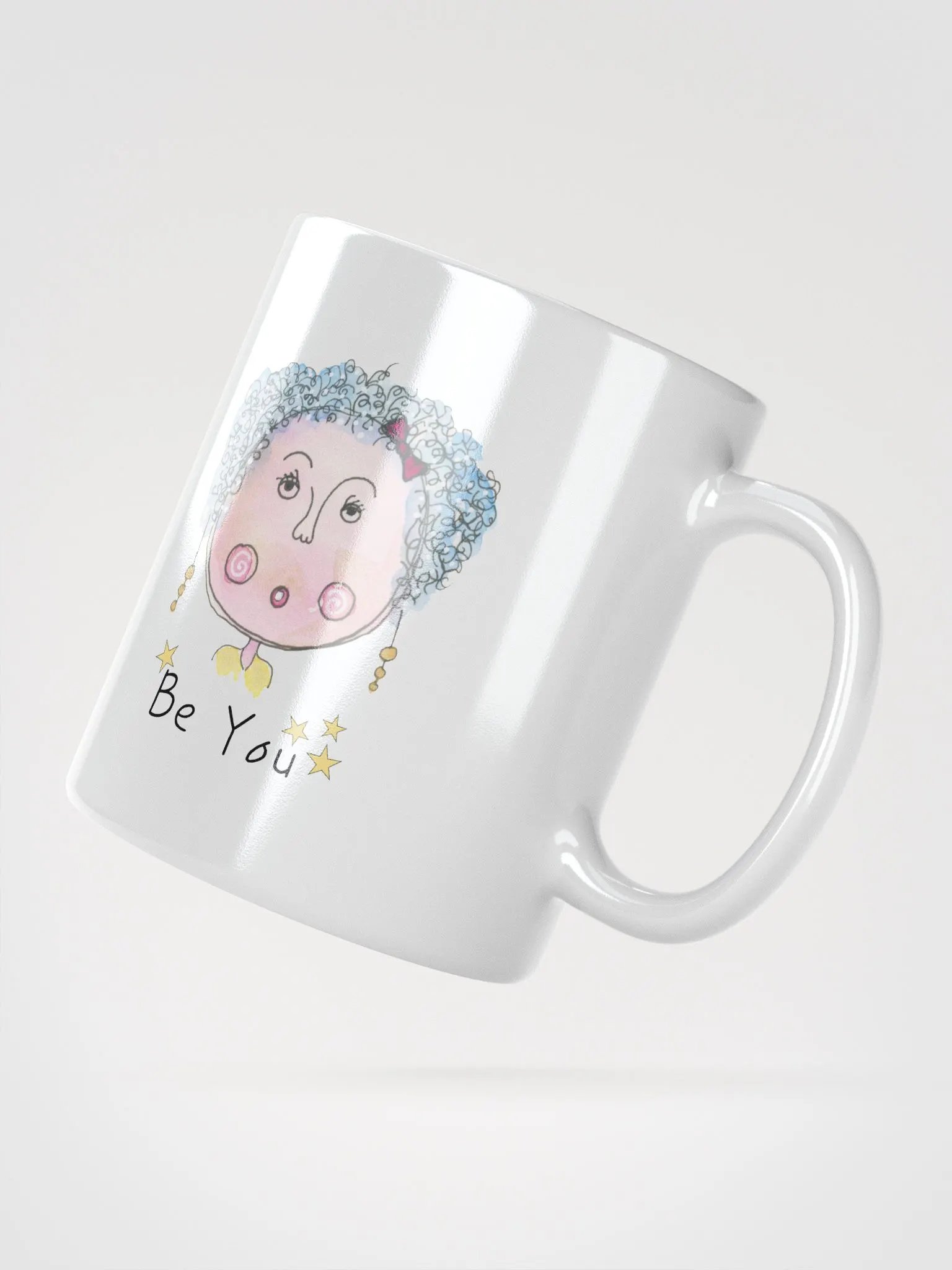 Whimsical Be You Character White Glossy Mug product image (3)