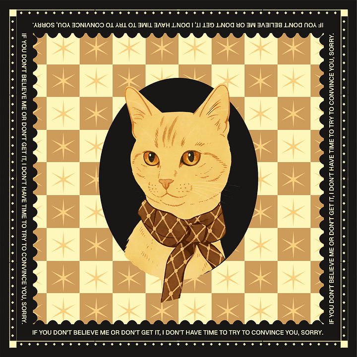 Cool Cat Handkerchief product image (1)