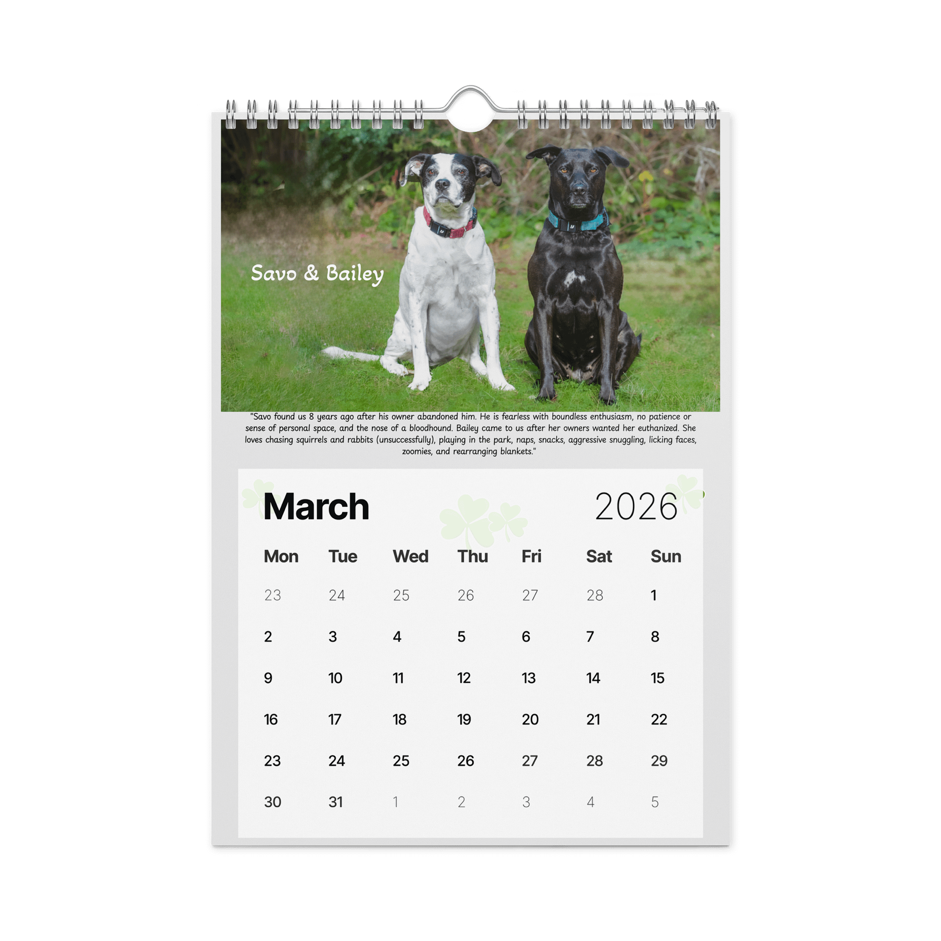 2026 Saving Great Animals Rescue Calendar product image (8)