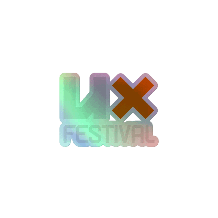 "UX FESTIVAL" Logo Holographic Sticker product image (1)