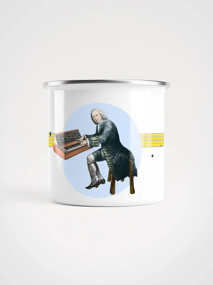 Prelude and Moogue by Frank Fonik (Minimoog), Enamel Mug product image (1)