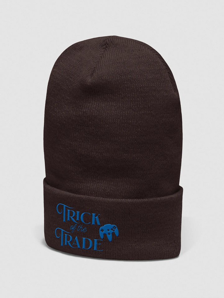 Brown Beanie "Trick of the Trade" (Royal Blue Text) product image (2)