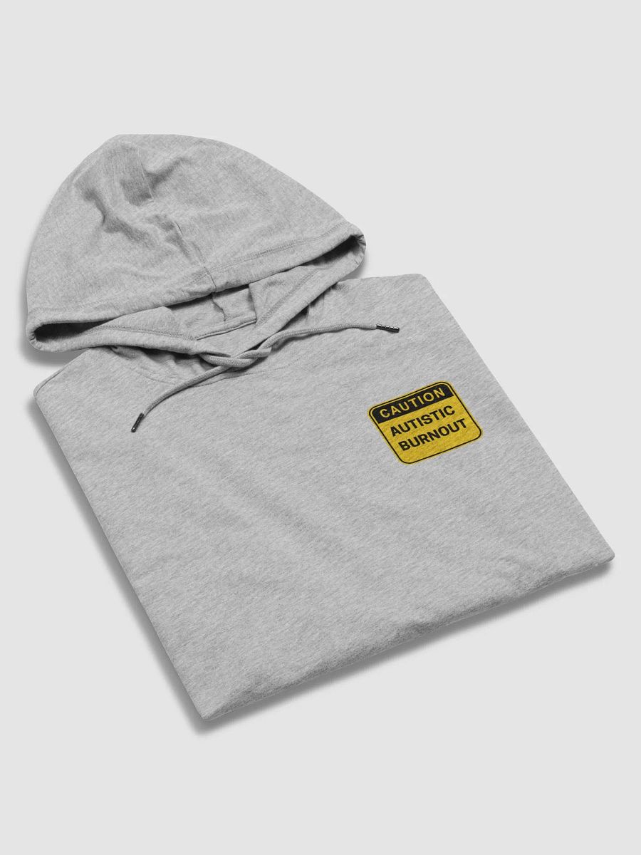 CAUTION: ASD BURNOUT (sm design) printed lightweight hoodie product image (5)