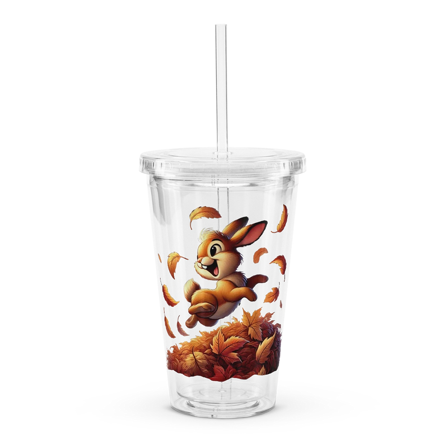 Autumn Leaves Bunny Rabbit Double Wall Tumbler product image (1)