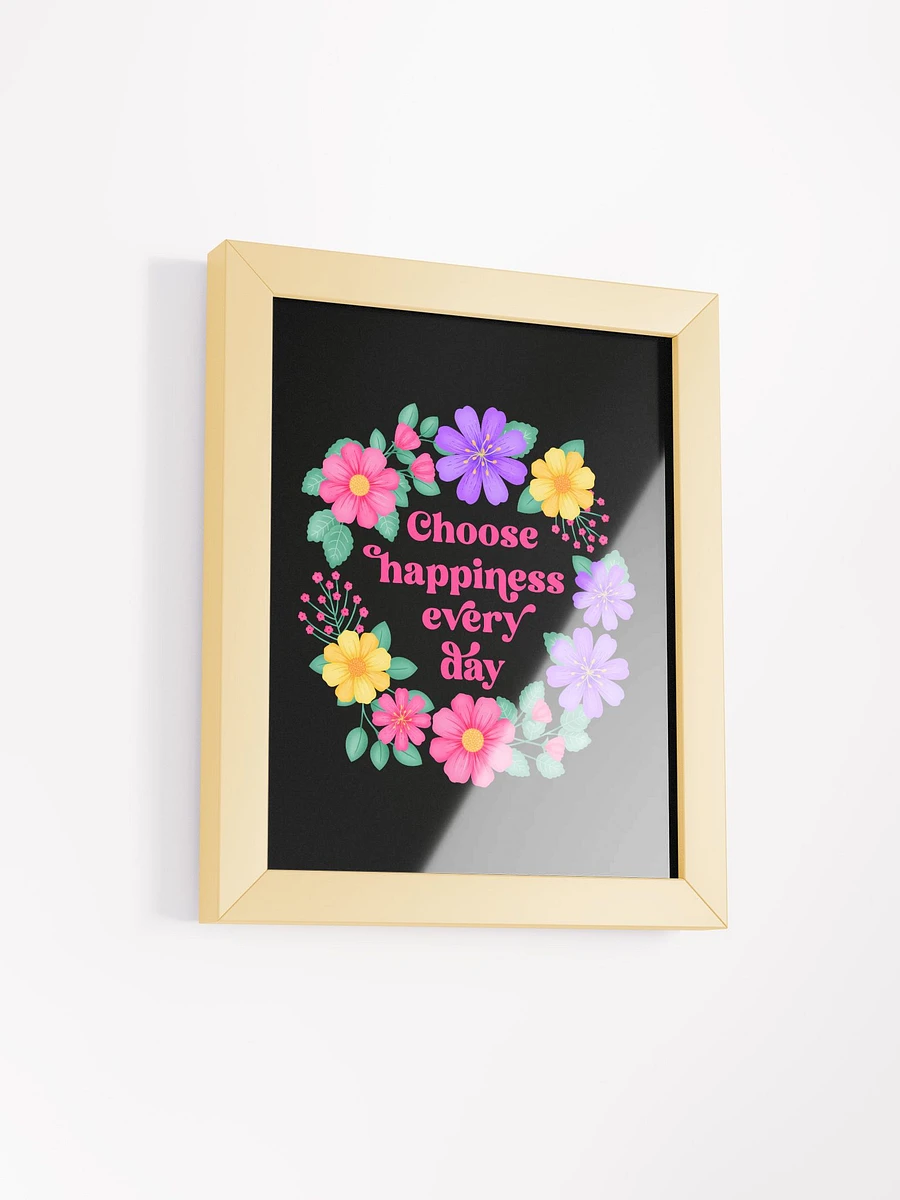 Choose happiness every day - Motivational Wall Art Black product image (2)