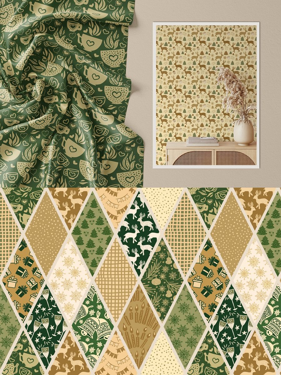 Winter Holidays Patchwork Patterns product image (8)