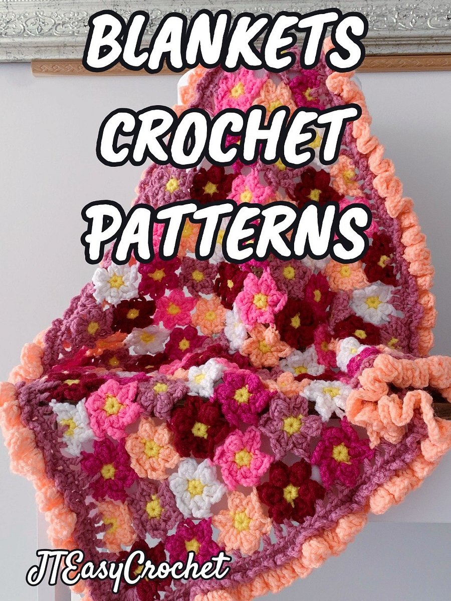 Floral Motif Blanket Crochet Pattern product image (6)