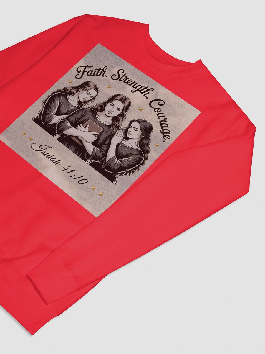 Faith Strength Courage Christian Women's Heritage Sweatshirt product image (23)