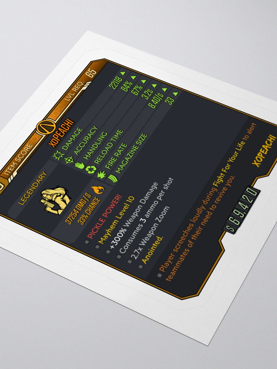 xoPEACHI Borderlands 3 Item Card product image (3)