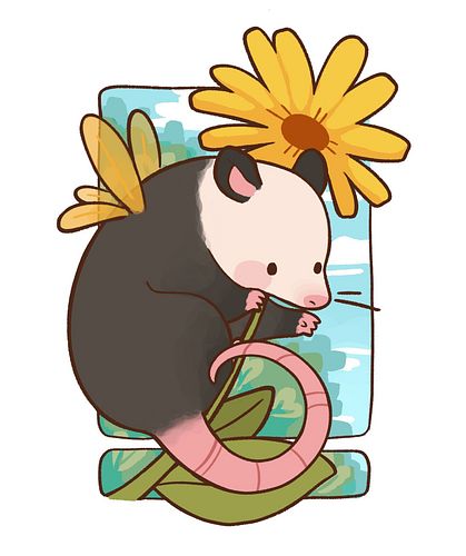 A clear day with Basil! 🌼

#opossum #illustration #fantasy #critter #fairy #fairycore #digitalart #digitalillustration #procr...