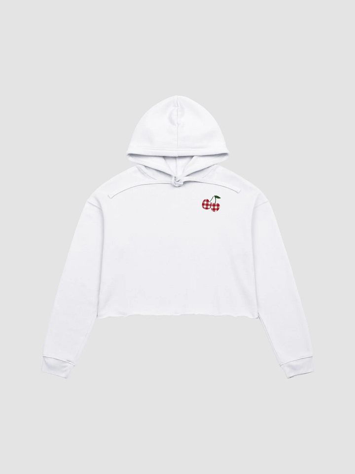 Women's Gingham Cherry Cropped Hoodie product image (2)