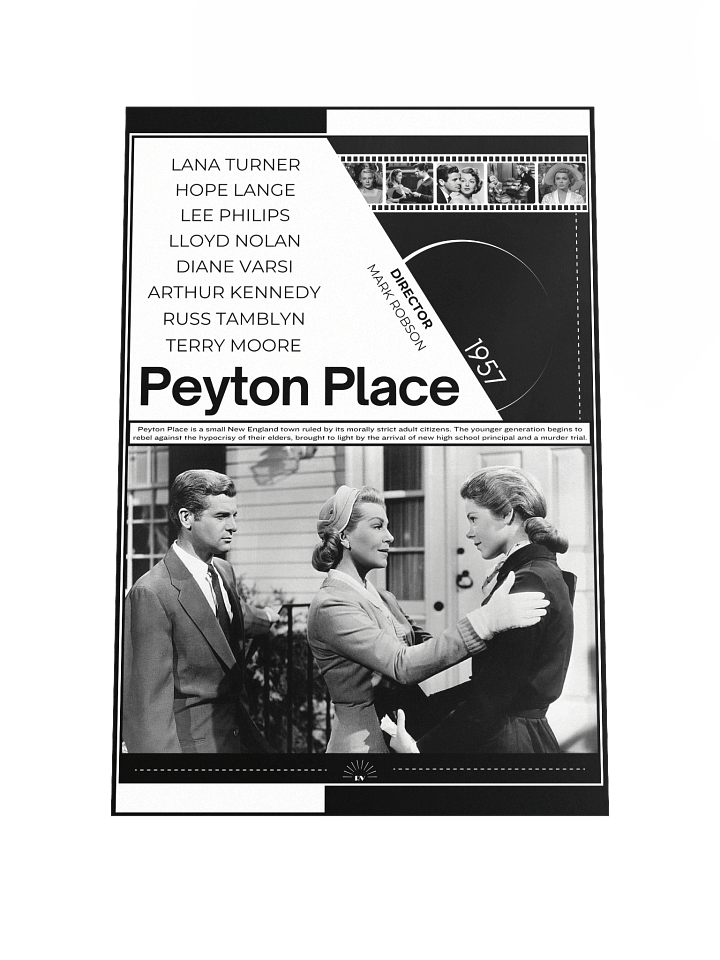 Peyton Place with Lana Turner and Lee Philips 1957 | Movie Poster | 12x18 Wall Art product image (1)