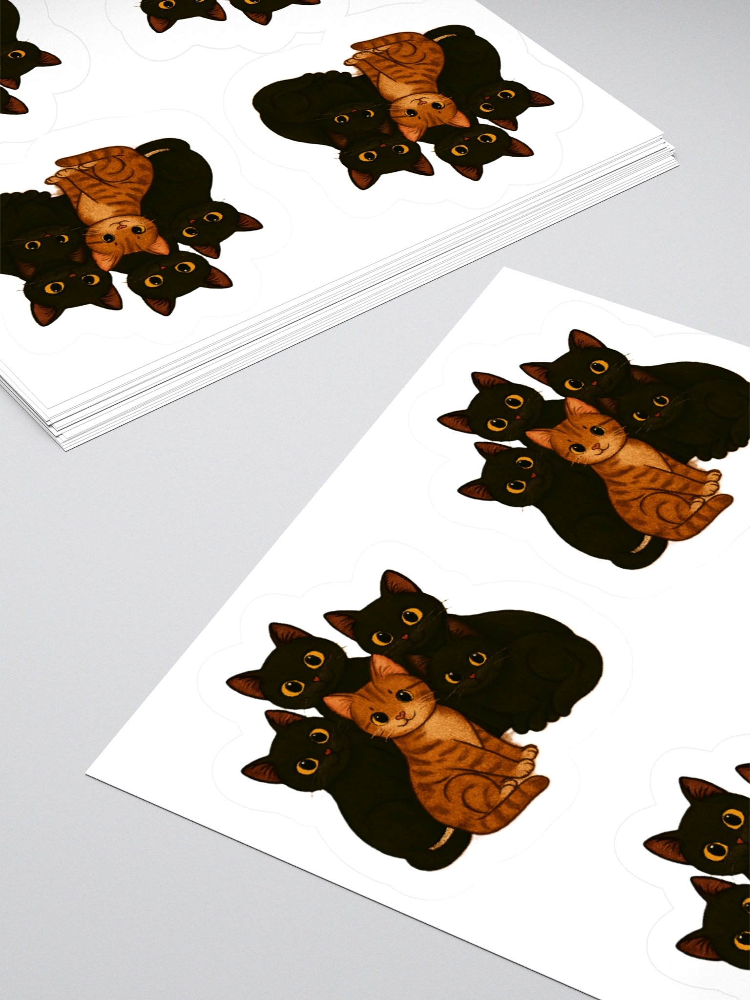 Whimsical Cat Sticker Set product image (4)