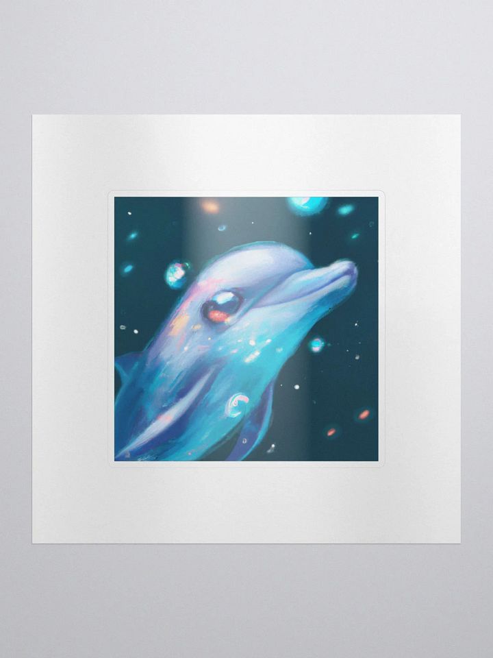 Cute Galactic Dolphin Alpha Sticker product image (1)