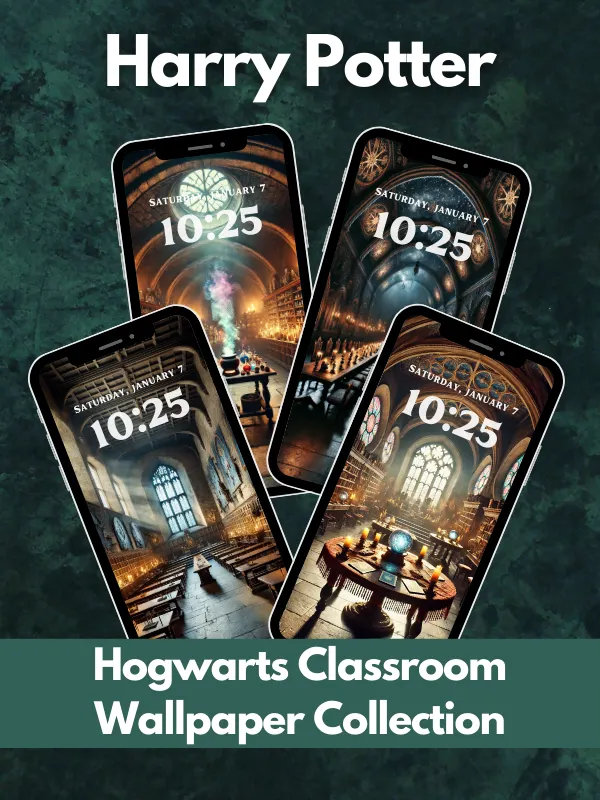 Hogwarts Classroom Harry Potter Phone Wallpaper I 4K Quality Bundle product image (1)