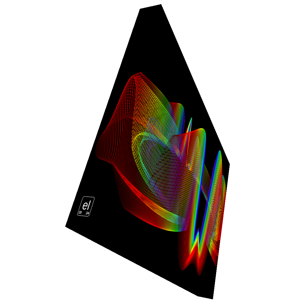 Sparse Spectral Spaceport Epsilon - Diffraction Curves Physics Art Canvas Print product image (4)