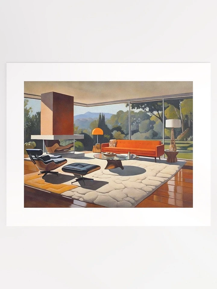Midcentury Modern Living Room With A View - Print product image (1)