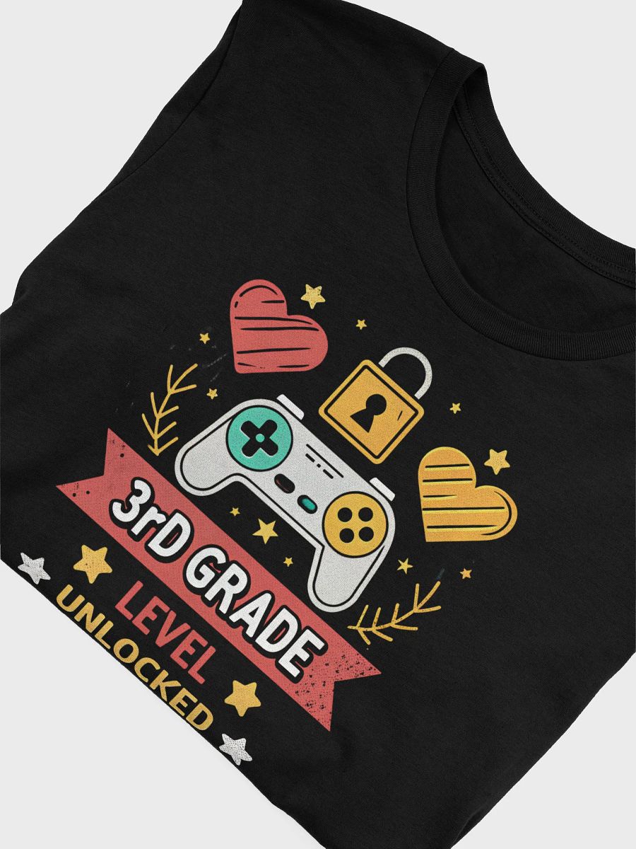 3rd Grade Level Complete T-Shirt – Gamer Graduation Shirt for Boys & Girls, Funny Third Grade School Video Game Tee product image (5)
