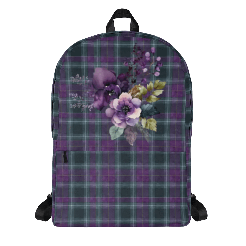 Purple/Green Plaid Backup with Floral Design product image (8)