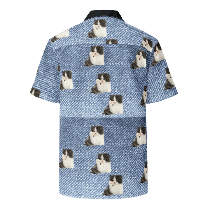 Allover print black and white kitten shirt product image (2)