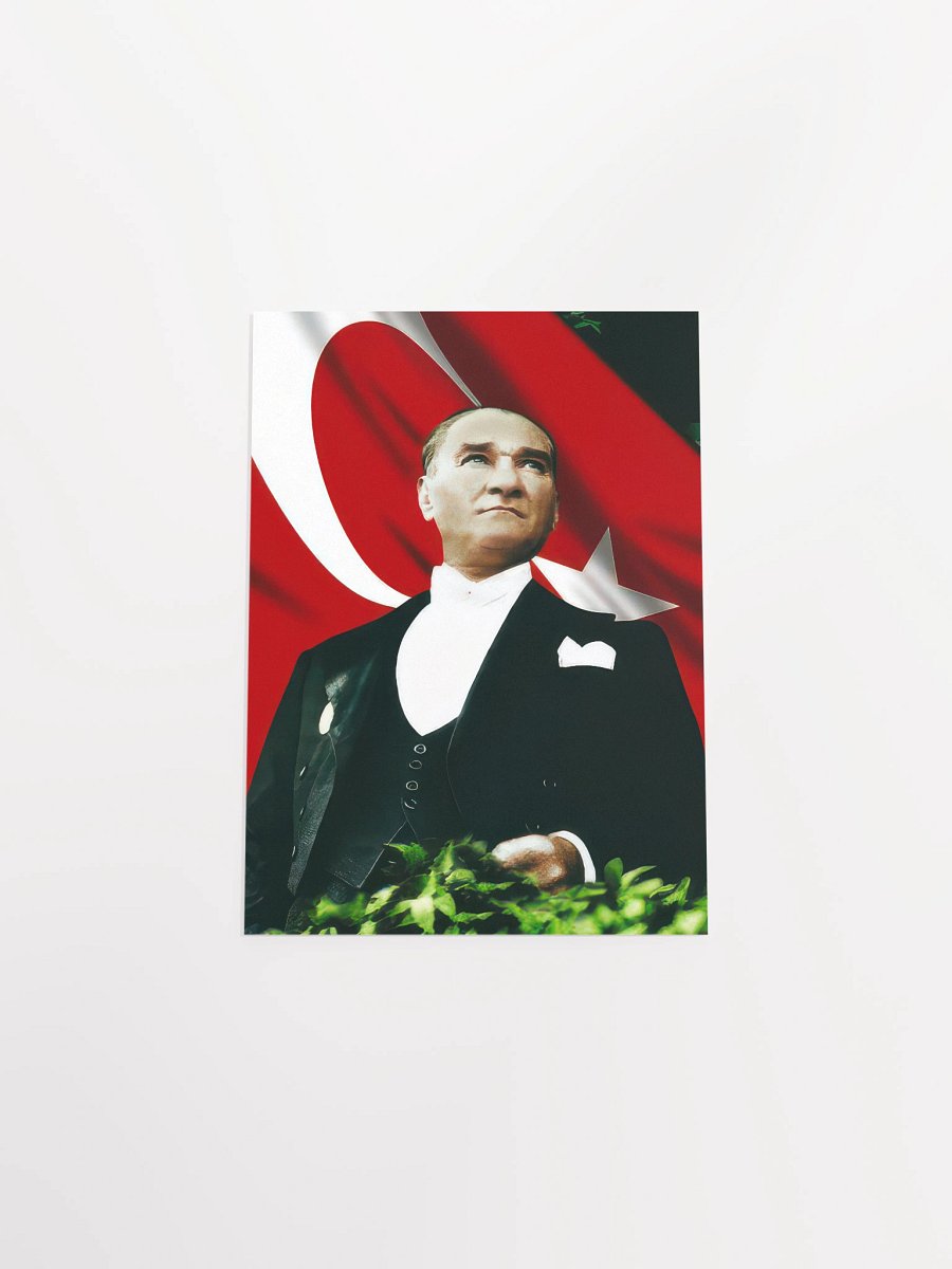 Mustafa Kemal Atatürk poster, Turkish Flag — Historical Turkish Leader art product image (10)