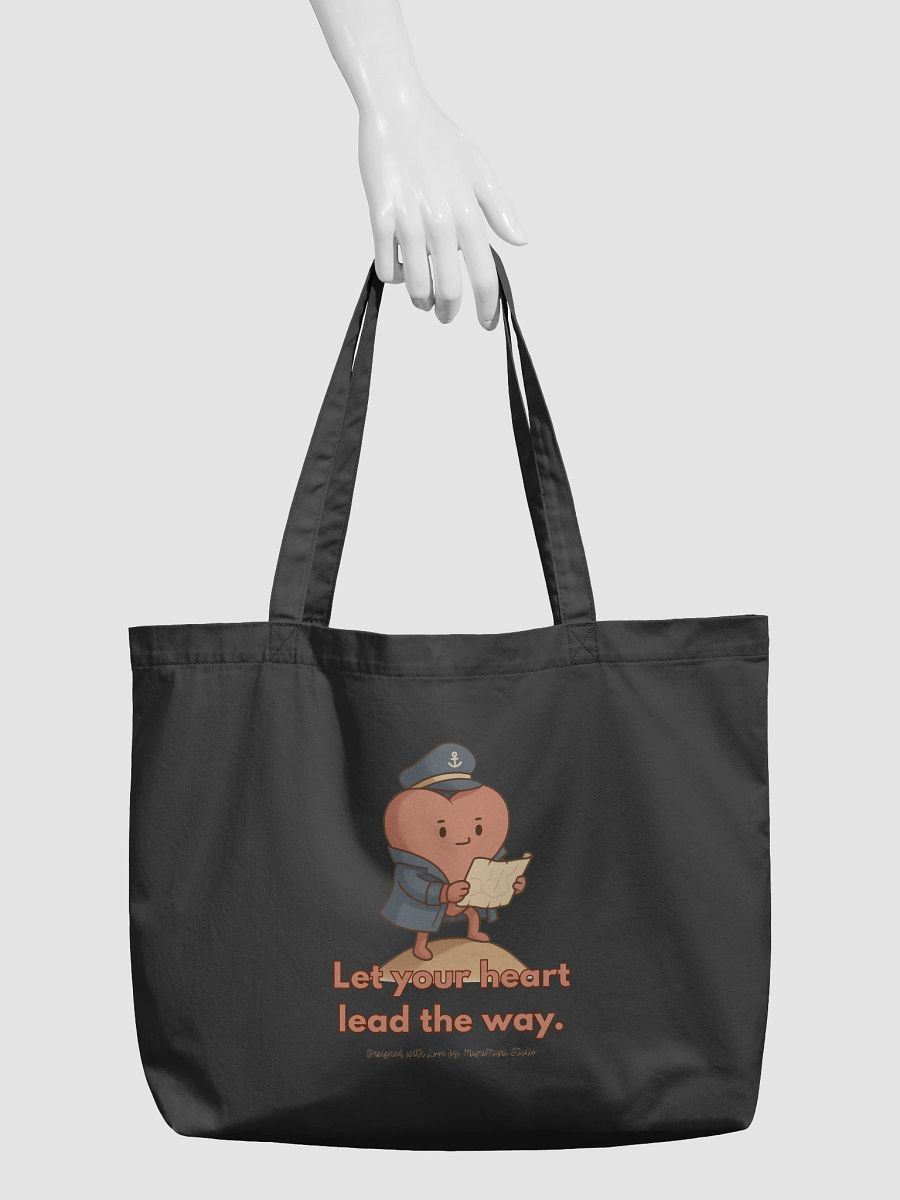 Motivational Quote Tote Bag - "Let Your Heart Lead the Way" (Double-Sided Print) product image (3)