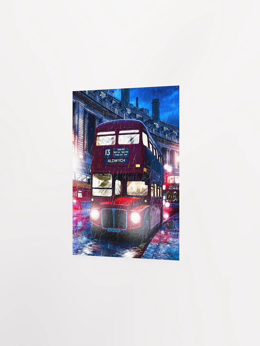 Routemaster Bus – Rainy London Matte Poster product image (2)
