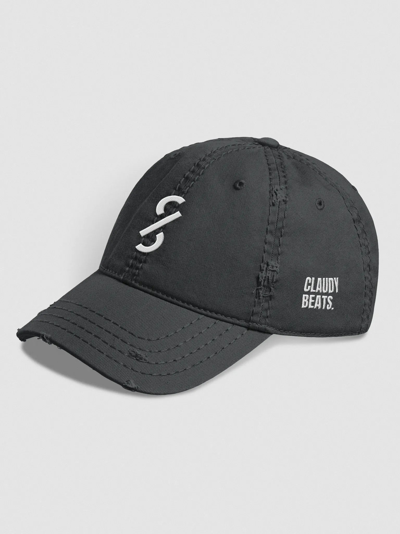 CLAUDY BEATS DISTRESSED DAD HAT product image (1)