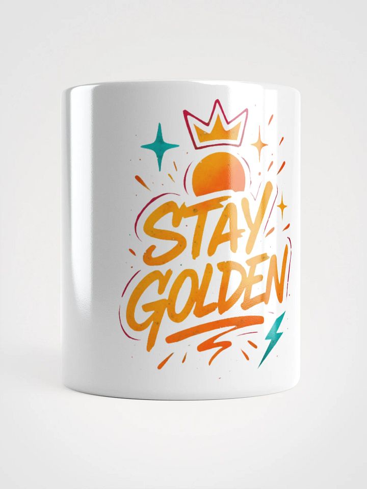 "Stay Golden" Graffiti White Glossy Mug | Rise & Shine Energy product image (1)