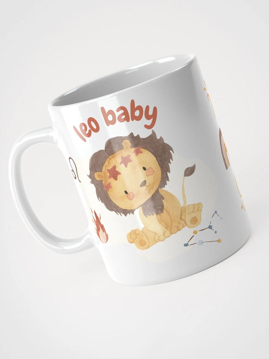 Leo Baby July 23 – August 22 WHITE GLOSSY MUG Baby Gift, New Mom Gift, Fun Astrology Gift product image (4)