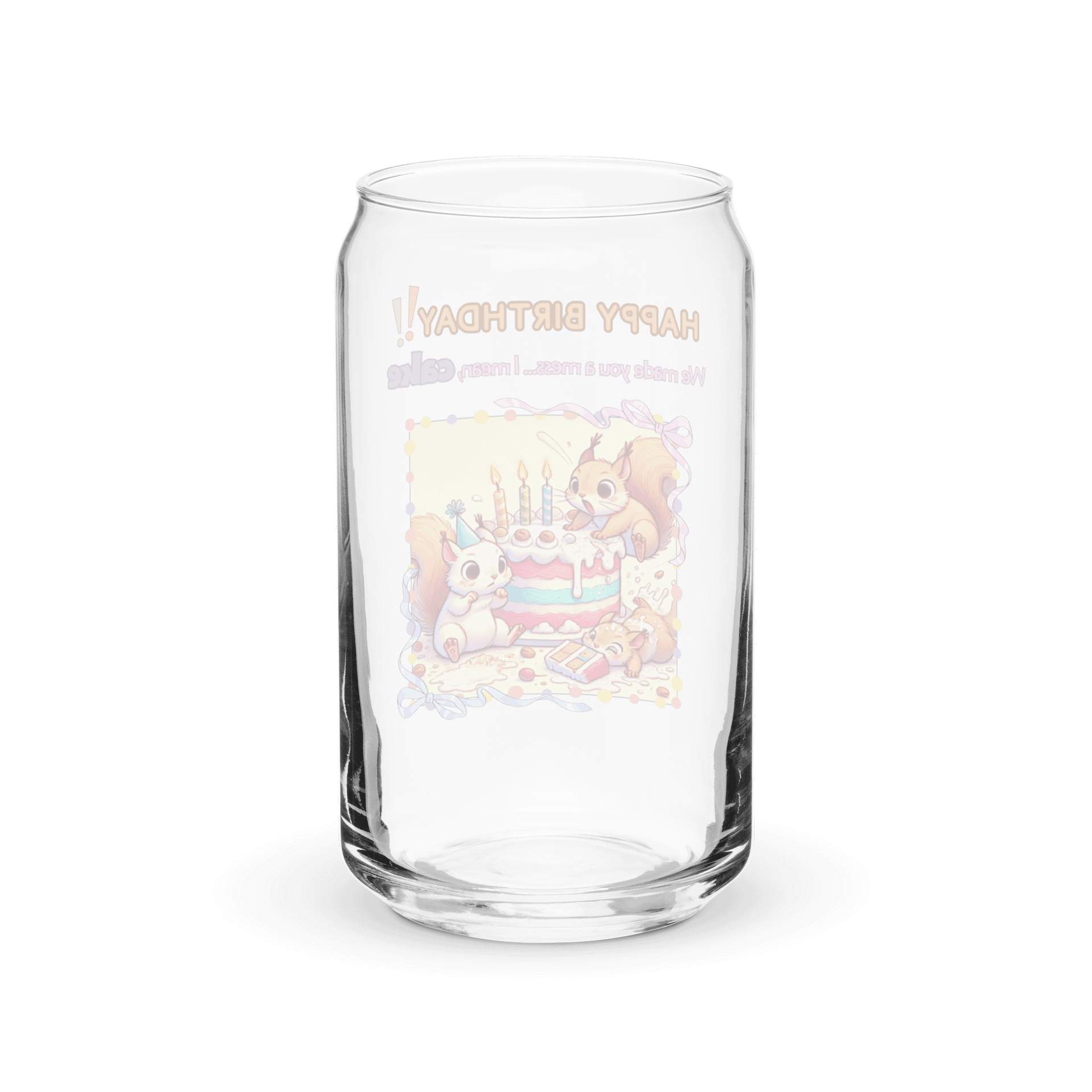 Squirrel Birthday Surprise Can-shaped Glass product image (6)