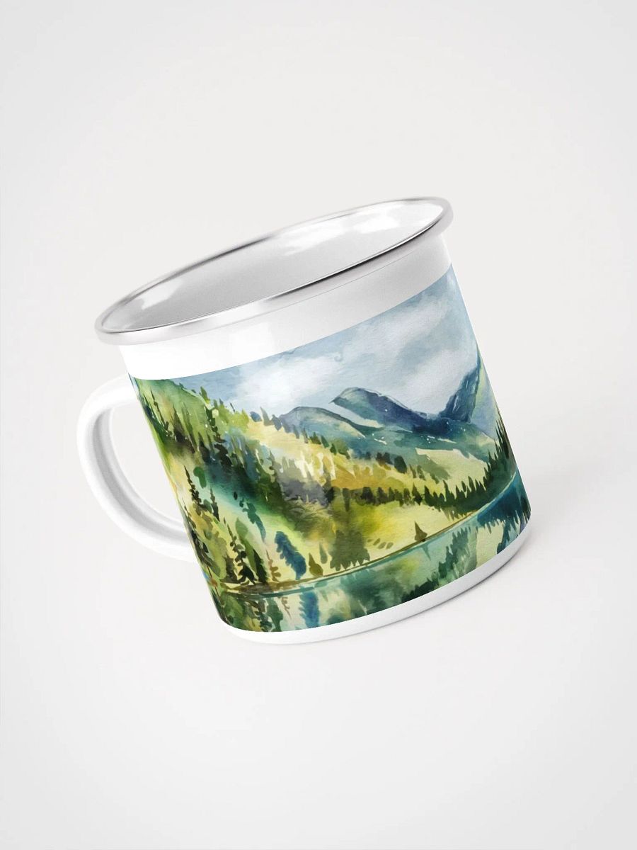 Watercolor Serene Lake Enamel Mug 12oz product image (4)