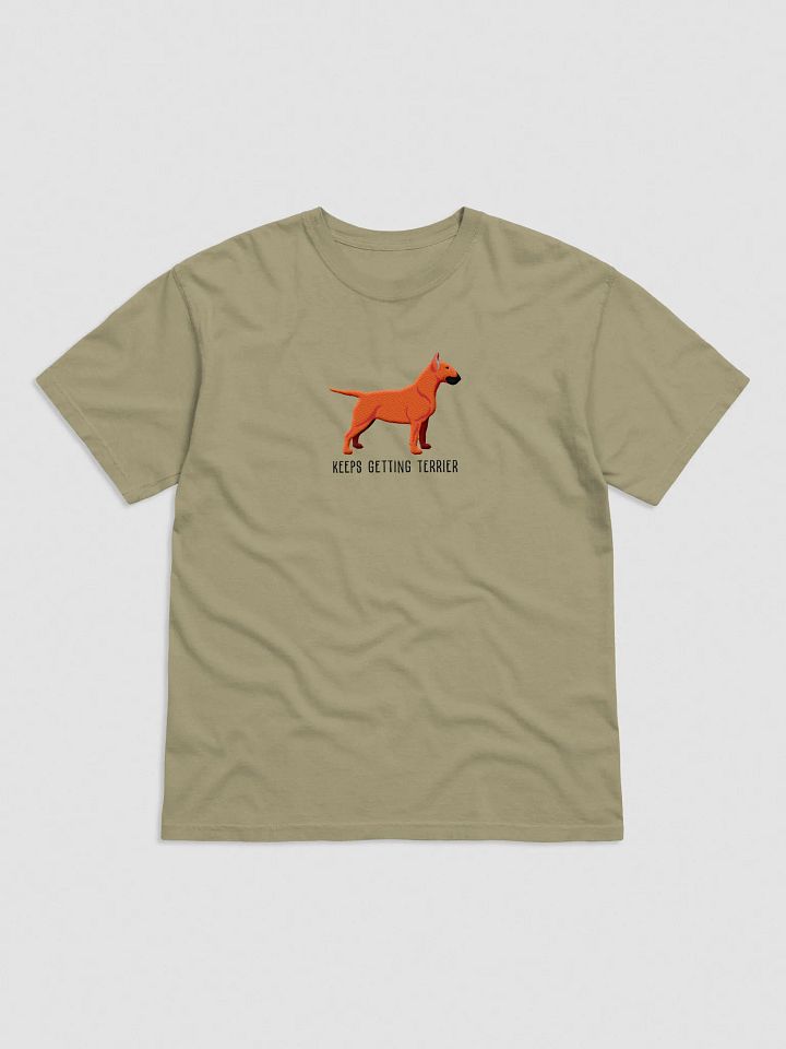 Keeps Getting Terrier T-Shirt(Embroidered) of an English Bull Terrier(Red) product image (9)