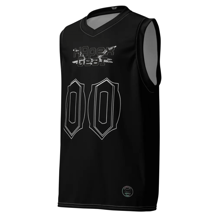 Dieter - Black - Recycled Unisex Basketball Jersey - Black HApex Gear Black Logo product image (1)