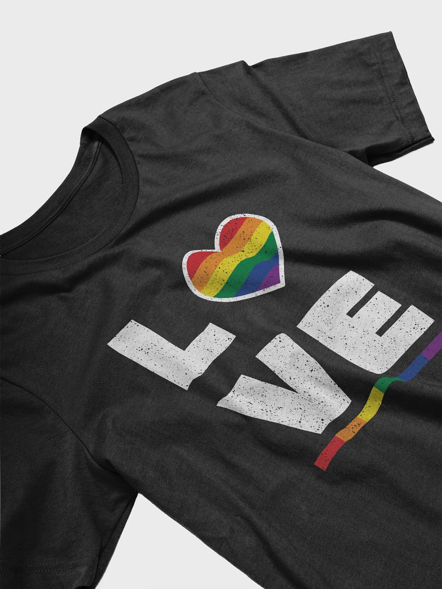 LGBTQ Gay Pride Flag Distressed Grunge Love T-Shirt product image (3)