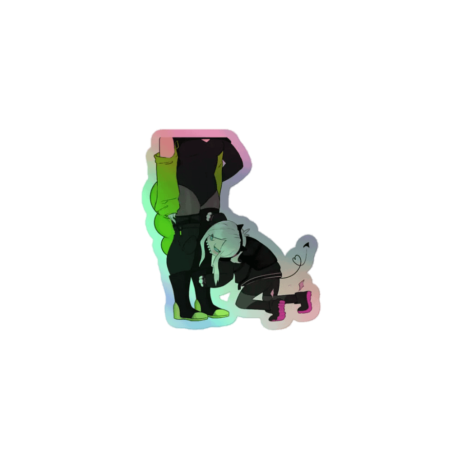 Fuck Tall People Sticker (holo) product image (1)