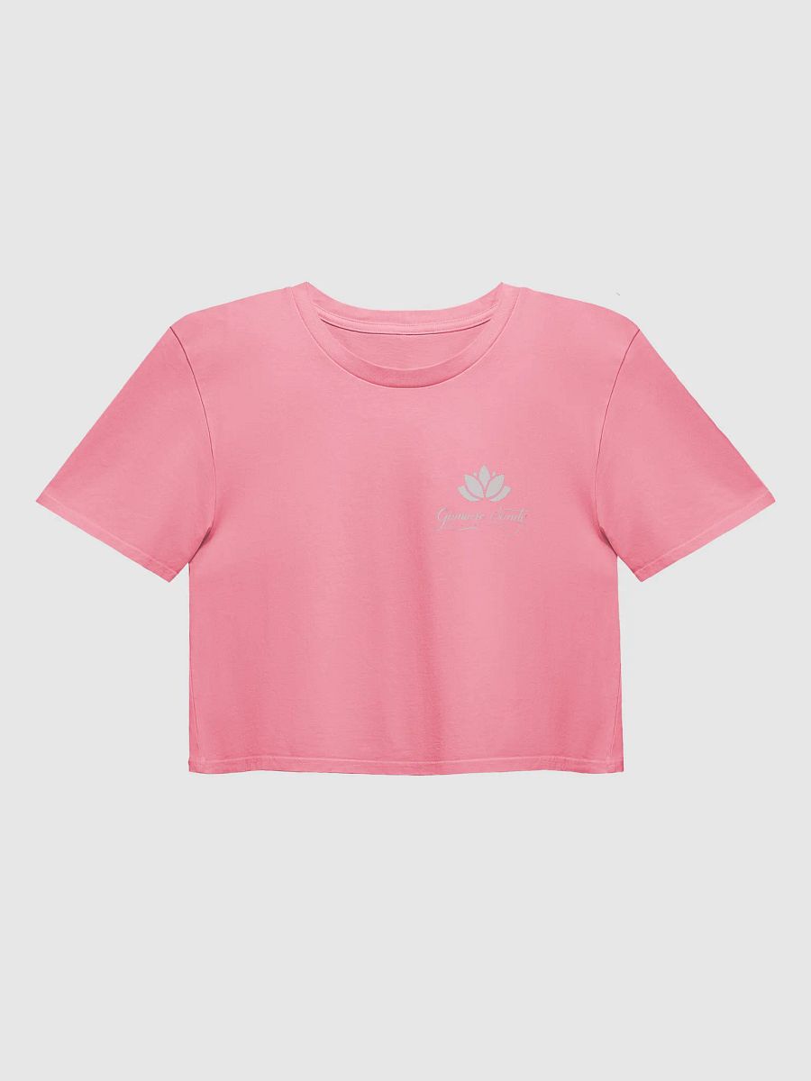 Lotus Bloom Women's Crop Top white product image (5)