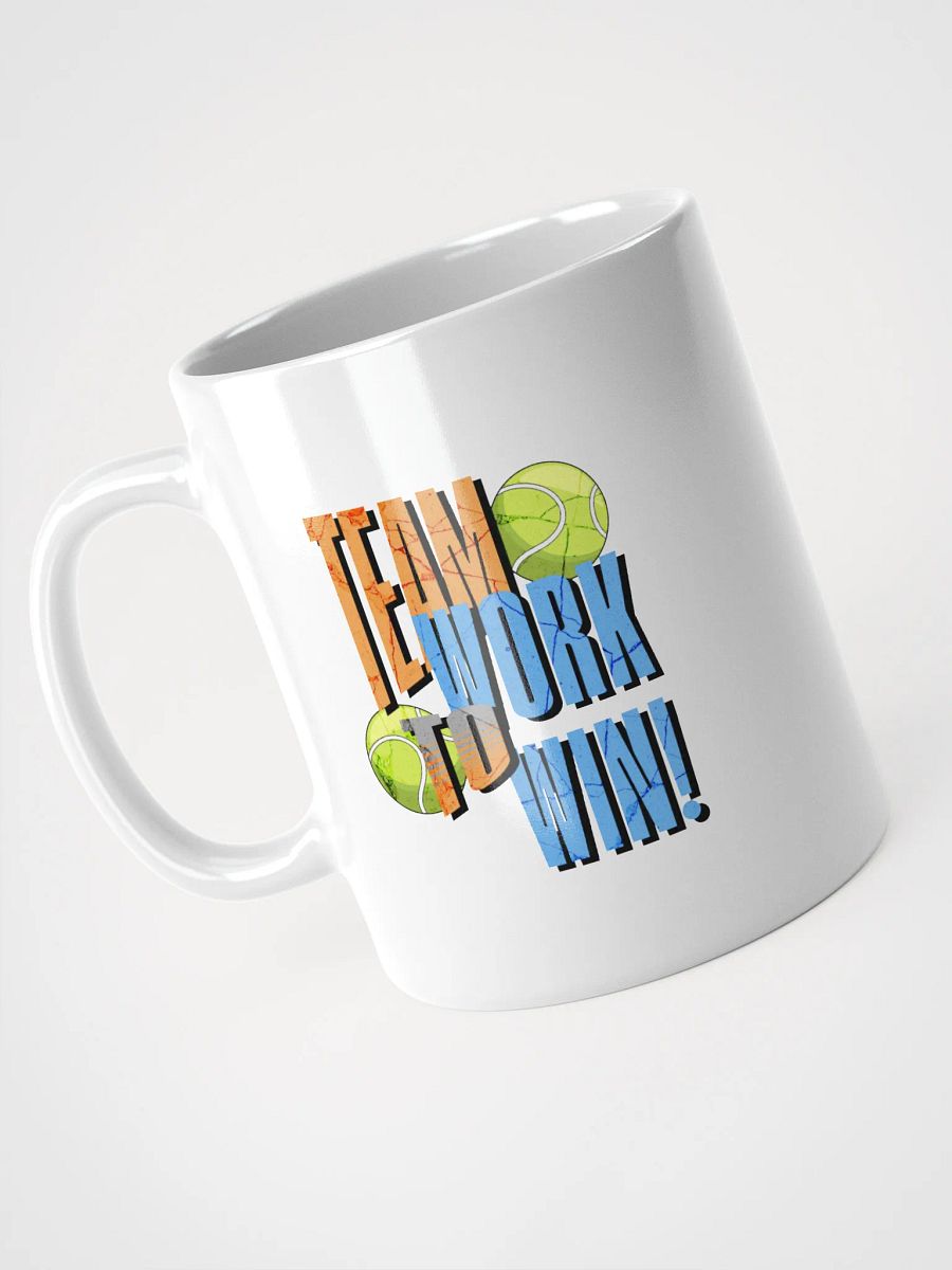 Teamwork to Win Tennis Sporty White Mug product image (2)