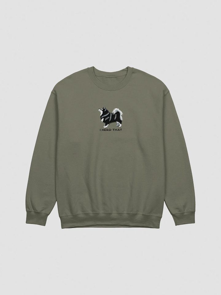 I Herd That Sweatshirt (Embroidered) of a Finnish Lapphund(Black) product image (7)
