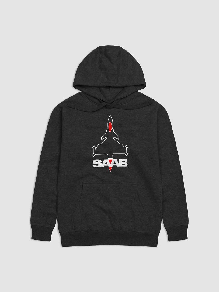 Classic unisex SAAB JET front and BORN FROM JETS at the rear Hoodie product image (2)