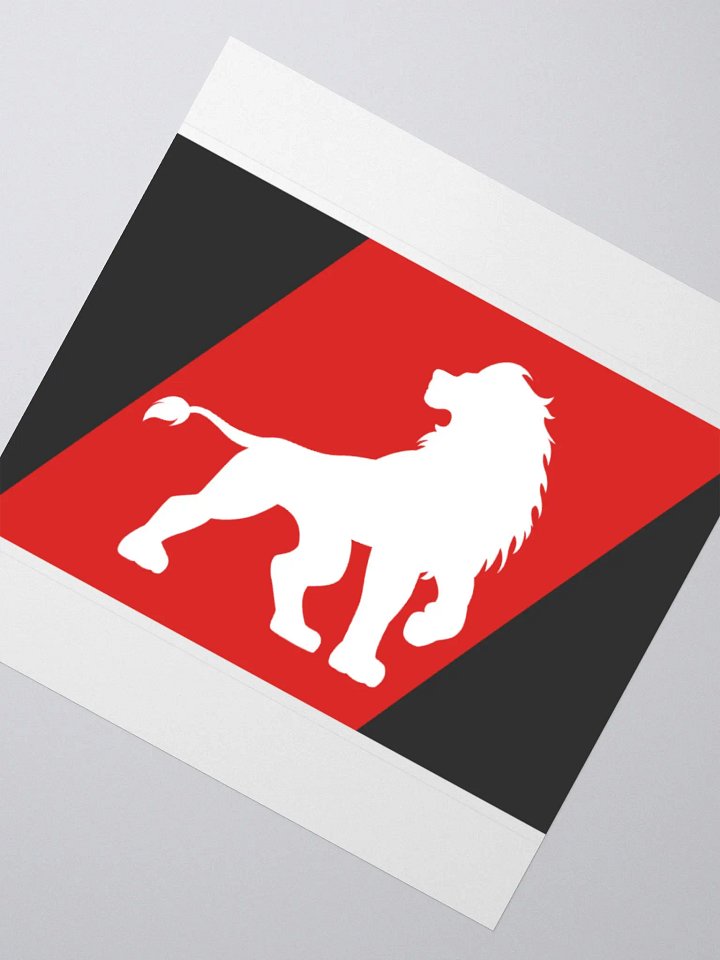 Warrior Tier Black, Red & White Lion Sticker product image (2)