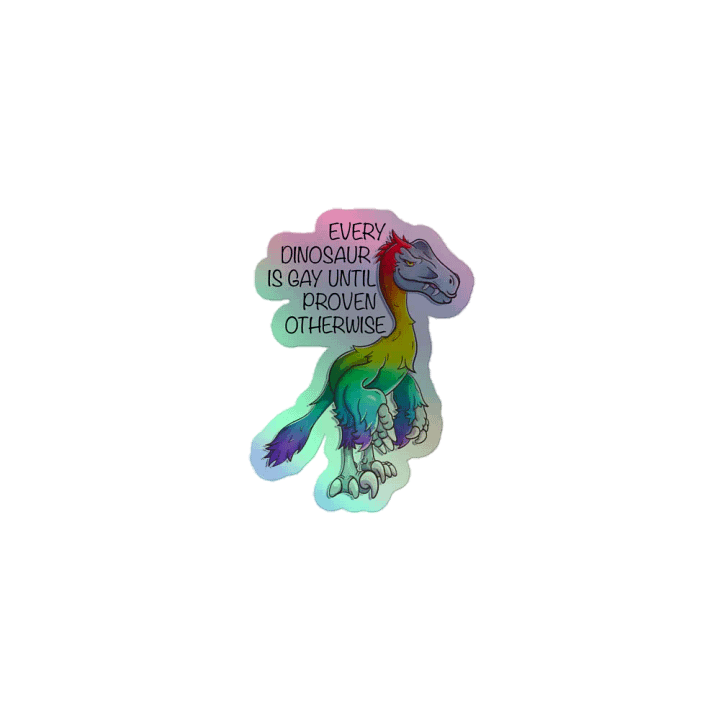 Rainbow Raptor Holo Sticker product image (1)