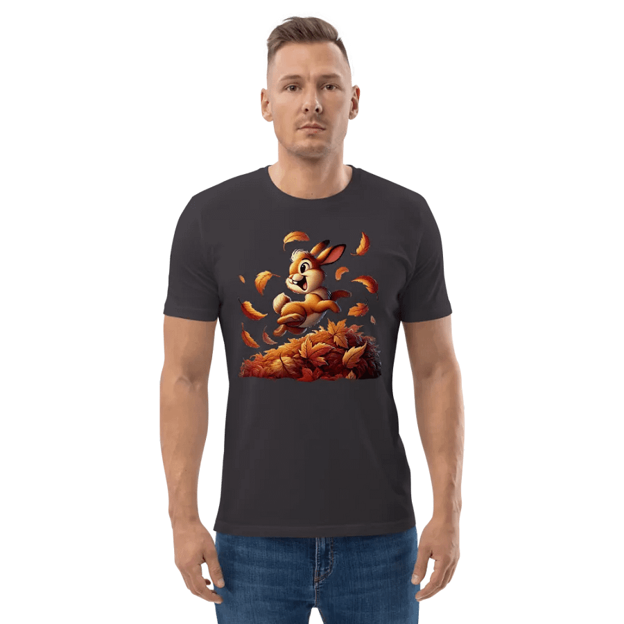 Autumn Leaves Bunny Organic Unisex T-Shirt product image (171)