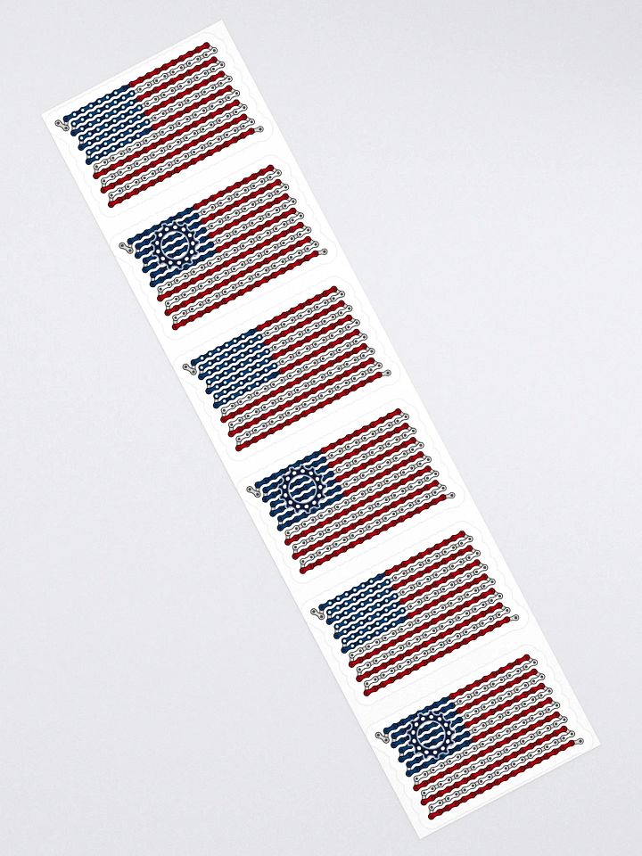 USA Dual Bike Chain Flag Sticker 6 Pack product image (2)