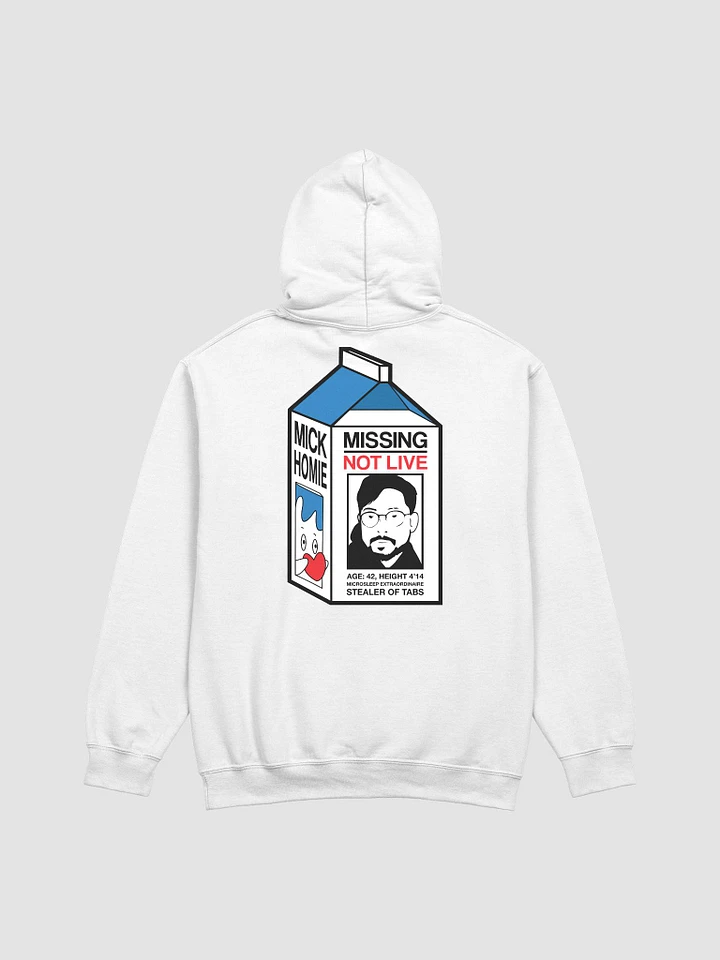 MISSING NOT LIVE HOODIE (WHITE) product image (2)