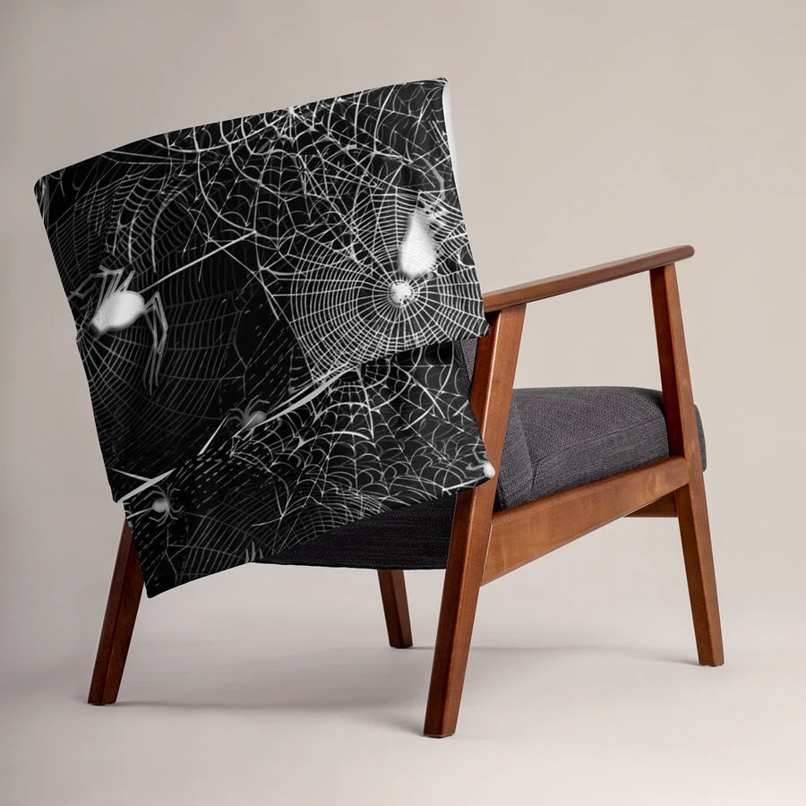 Black and White Spider Webs Throw Blanket product image (15)