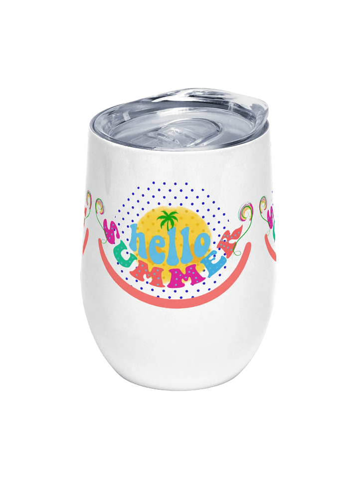 Hello summer Wine Tumbler gift for summer fun moms dads sons friends colleagues product image (1)