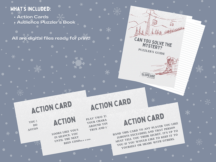 A Slippery Slopeside Slaughter - A Ski Lodge Themed Murder Mystery - Extracurriculars Add-On product image (2)
